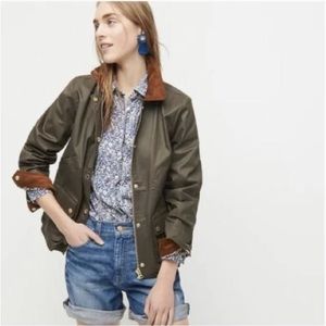 Waxed structured utility jacket